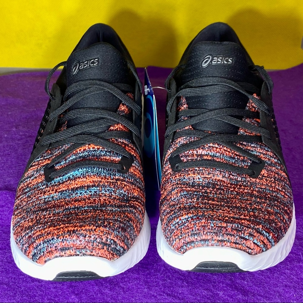 Asics Gel-Kenun Black Orange Running Shoes Sneakers T832N Men’s Size 7.5 New - Picture 3 of 10